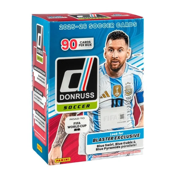 2025-2026 Panini Donruss Road to FIFA World Cup 26 Soccer Trading Cards Blaster Box of 6 Packs