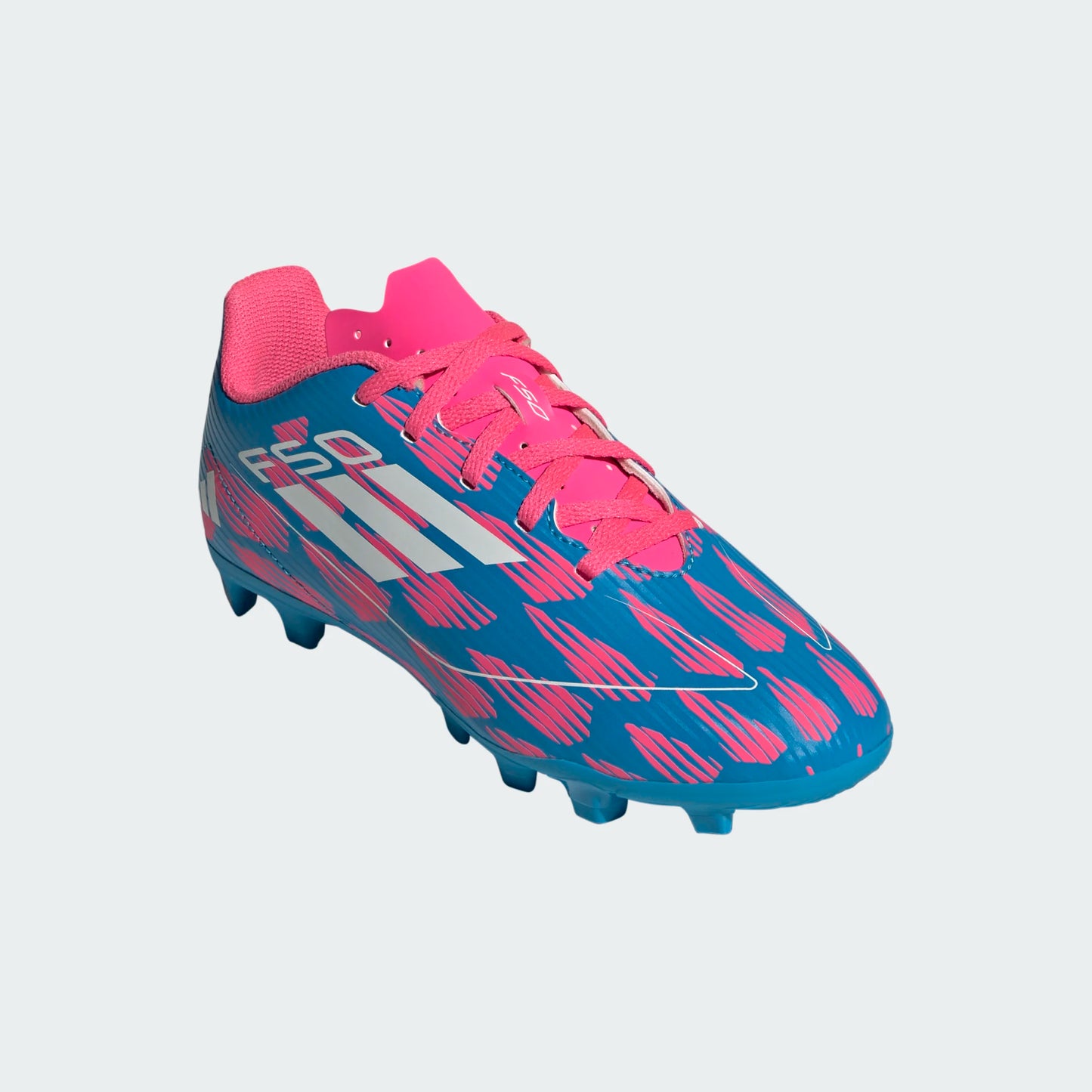 F50 CLUB FxG J SOLBLU/FTWWHT/SOPINK