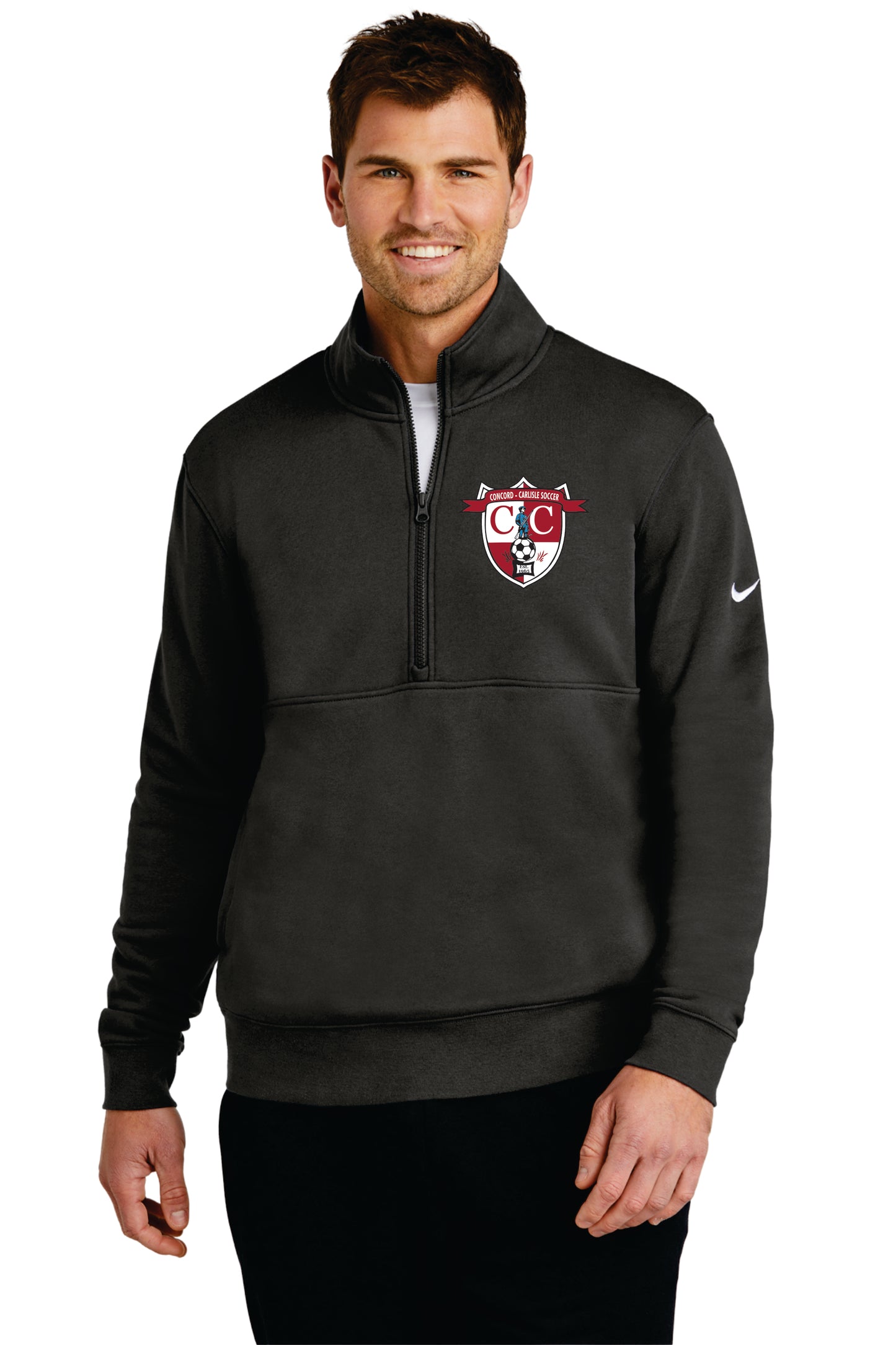 CCHS Nike Club Fleece Sleeve Swoosh 1/2-Zip