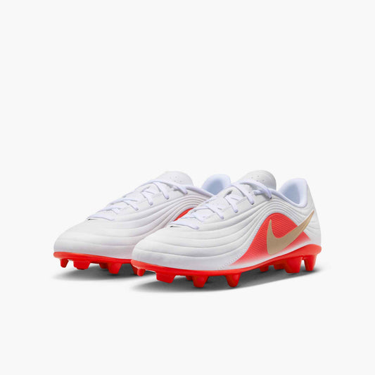 Nike Jr. Tiempo Maestro Club Kids MG Low-Top Soccer Cleats WHITE/BLUR-BRIGHT CRIMSON