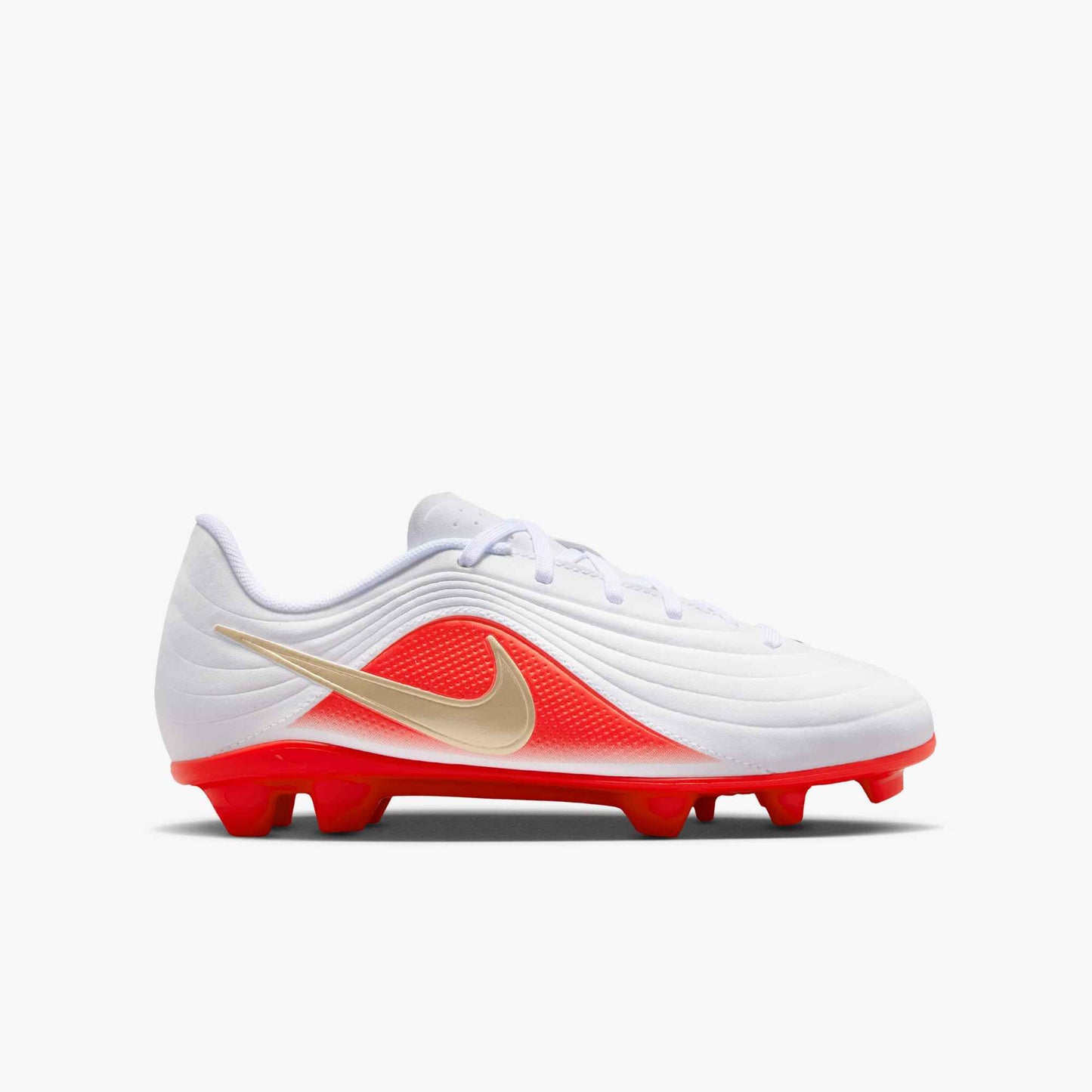 Nike Jr. Tiempo Maestro Club Kids MG Low-Top Soccer Cleats WHITE/BLUR-BRIGHT CRIMSON