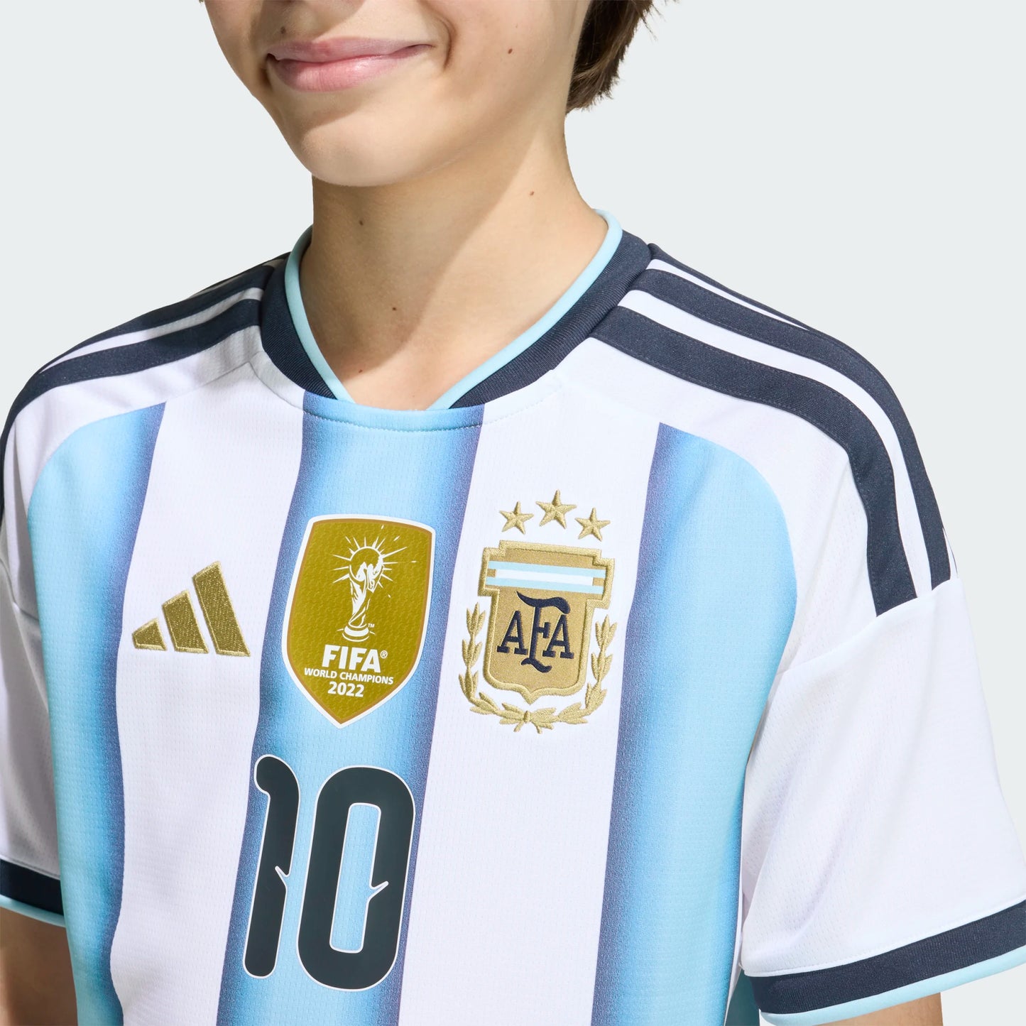 YOUTH 2026 World Cup Argentina Home Messi Jersey AFA H 10 Y D WHITE/ICEBLU/LTBLUE