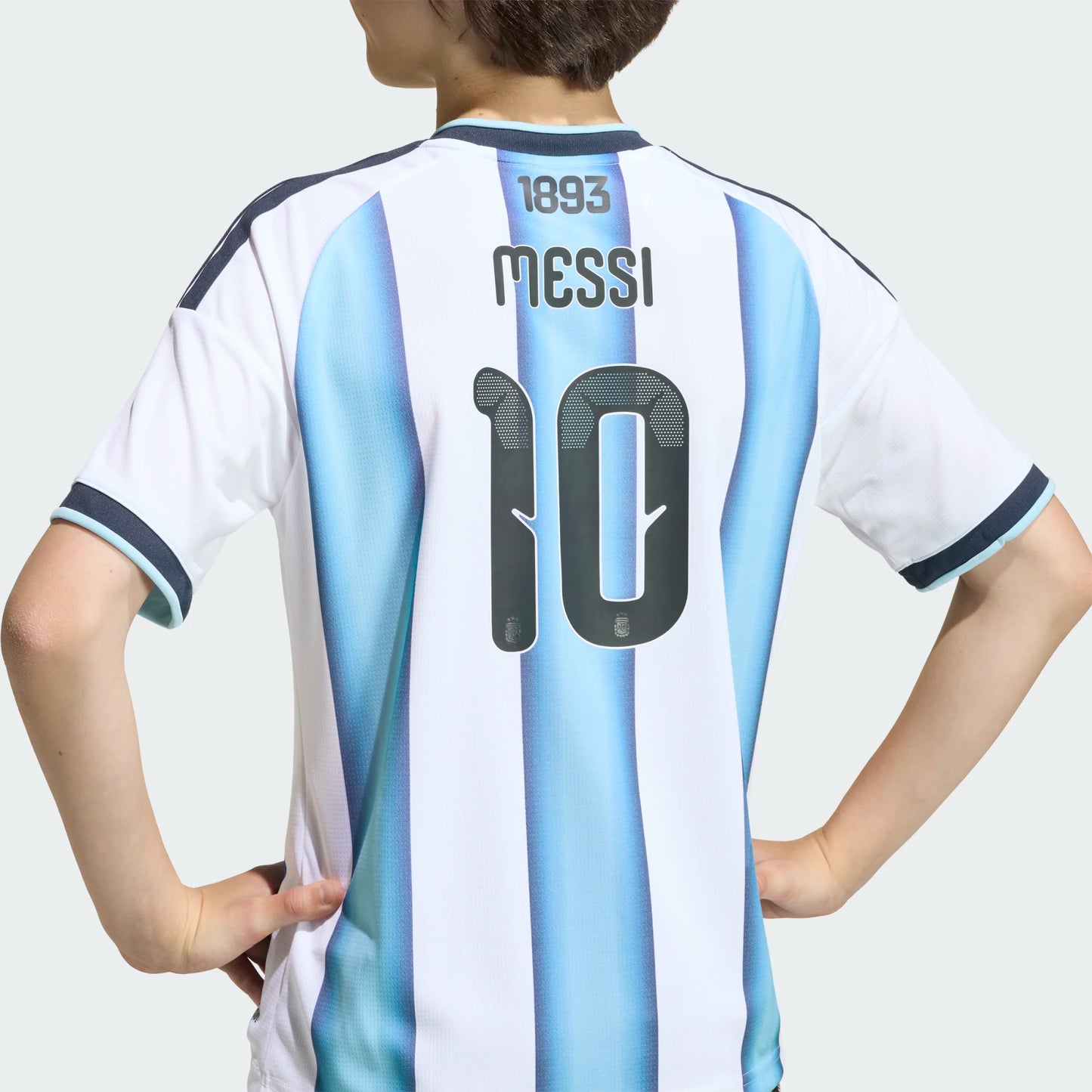 YOUTH 2026 World Cup Argentina Home Messi Jersey AFA H 10 Y D WHITE/ICEBLU/LTBLUE