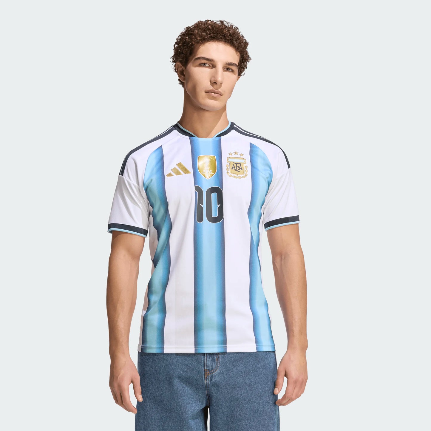 Adult 2026 World Cup Argentina Home Messi Jersey AFA H 10 D WHITE/ICEBLU/LTBLUE