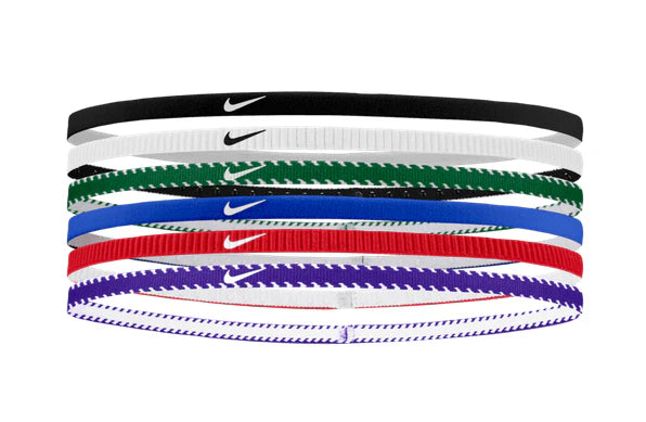 NIKE Y FLEX CLASSIC HEADBANDS 6PK GAME ROYAL/UNIVERSITY RED/WHITE