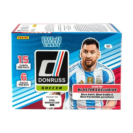 2025-2026 Panini Donruss Road to FIFA World Cup 26 Soccer Trading Cards Blaster Box of 6 Packs