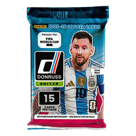 2025-2026 Panini Donruss Road to FIFA World Cup 26 Soccer Trading Cards (PACK OF 15)