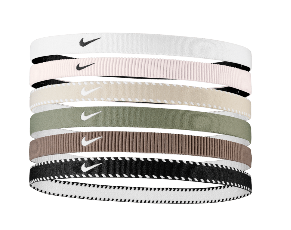 NIKE FLEX CLASSIC HEADBANDS 6PK GAME WHITE/LIGHT ARMY/BLACK