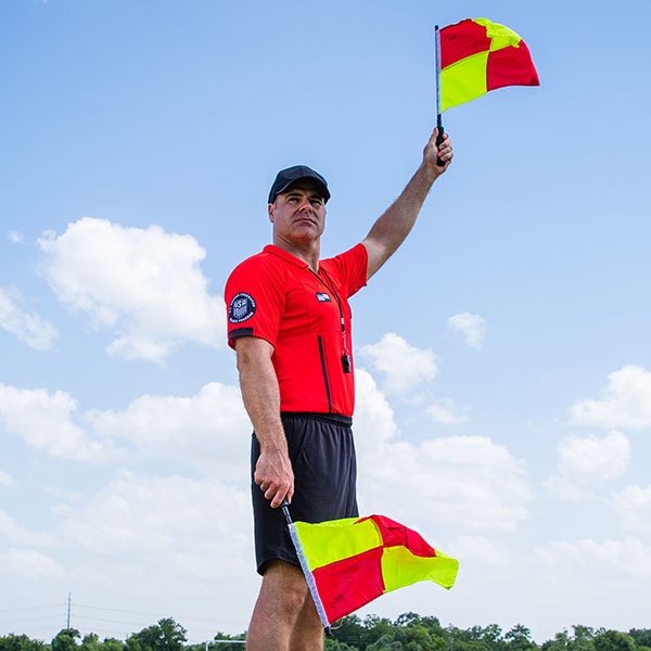 CHECKERED LINESMAN'S FLAG